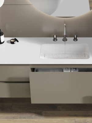 plan vasque MOMA Design modèle Versus module encastrable sur meuble Evermotion