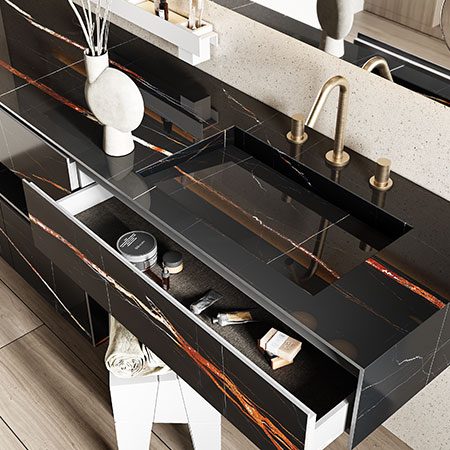 Mobili bagno realizzati in gres porcellanato MOMA Design Mobili bagno realizzati in gres porcellanato MOMA Design