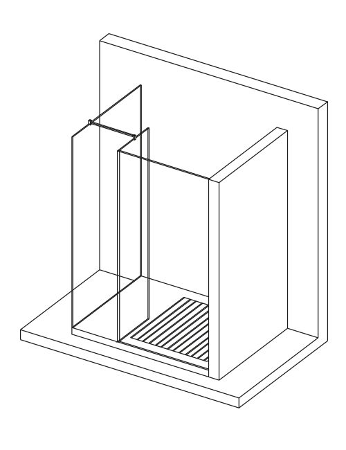 render box doccia fisso walk-in MOMA Design modello BX 402 lite