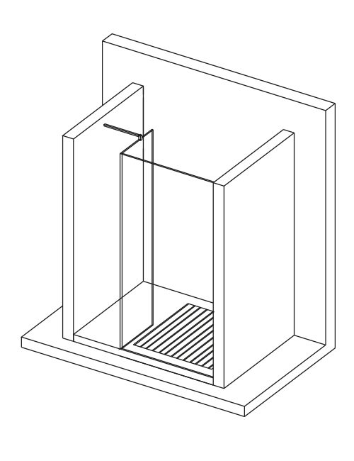 render box doccia fisso walk-in MOMA Design modello BX 403 lite