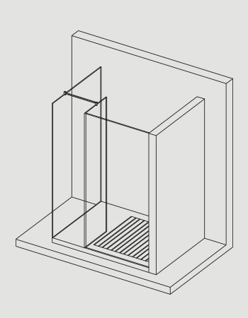 render box doccia fisso walk-in MOMA Design modello BX 402 lite