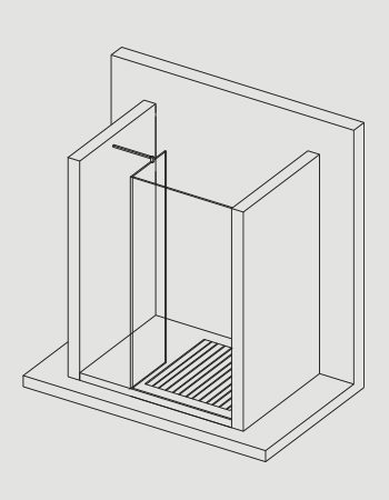 render box doccia fisso walk-in MOMA Design modello BX 403 lite