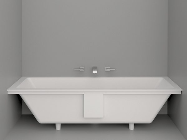 dettaglio-platinum-inca-vasca-ad-incasso-in-white-stonage vasca da incasso MOMA Design in Stonage modello Platinum Inca, senza pareti per installazione in nicchia e rivesimento totale
