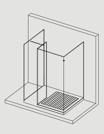 render box doccia fisso walk-in MOMA Design modello ST 401