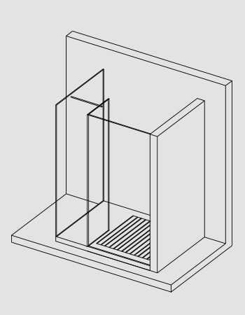 render box doccia fisso walk-in MOMA Design modello ST 402