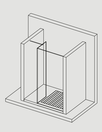 render box doccia fisso walk-in MOMA Design modello ST 403