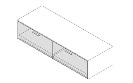 modello-glass1-slimline-mobile-con-profilo-frontale-sottile-con-top-e-alti-in-white-stonage-con-ante-e-cassetti-con-maniglia-a-gola-superiore-a-45° render mobile MOMA Design modello slimline glass 1