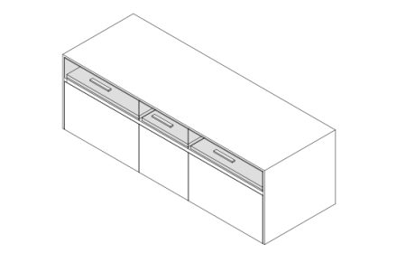 modello-glass+wood2-slimline-mobile-con-profilo-frontale-sottile-con-top-e-alti-in-white-stonage-con-ante-e-cassetti-con-maniglia-a-gola-superiore-a-45° render mobile MOMA Design modello slimline glass + wood 4