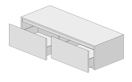 modello2-slimline-mobile-con-profilo-frontale-sottile-con-top-e-alti-in-white-stonage-con-ante-e-cassetti-con-maniglia-a-gola-superiore-a-45° render mobile MOMA Design modello slimline 2